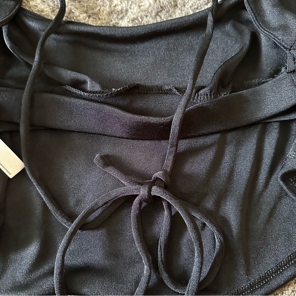 NWT Free People Intimately To The Point Crop Top Strappy Open Tie Back Black - Picture 6 of 8